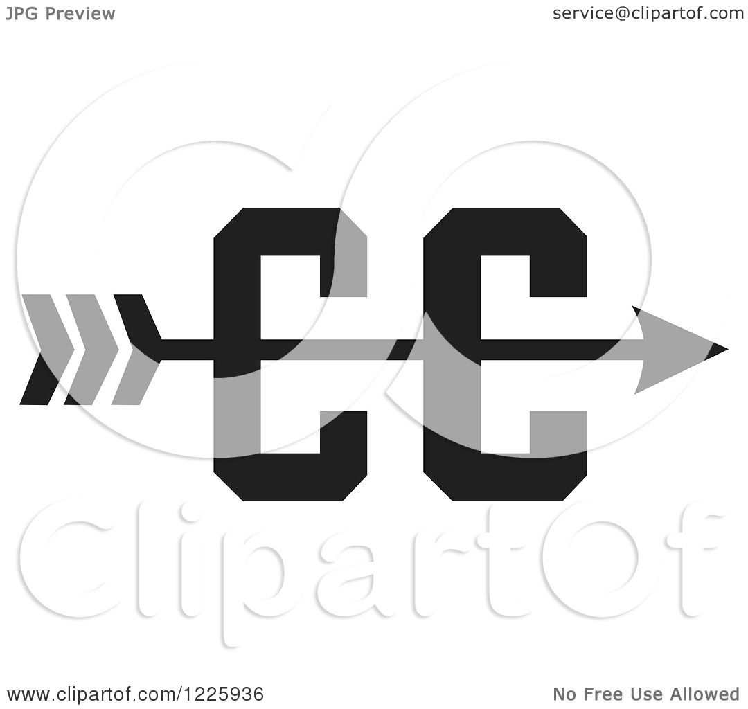 1080x1024 Clipart Of A Cc Cross Country Running Arrow Design In Black
