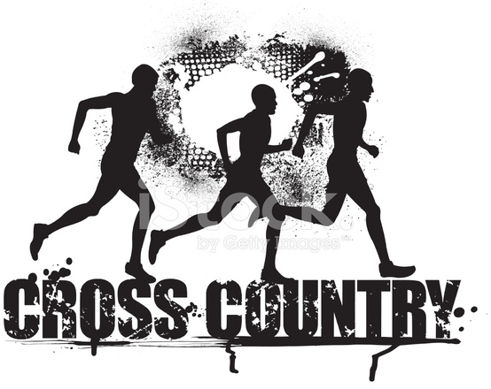554x440 Cross Country Runners Grunge Graphic Stock Vector