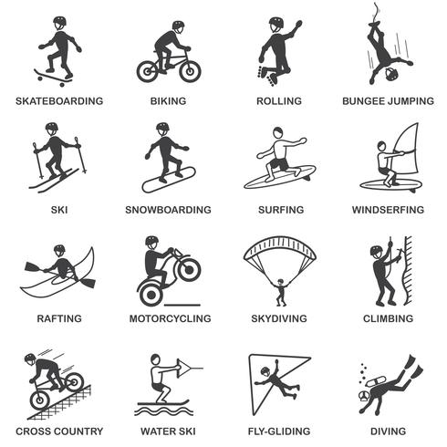 490x490 Extreme Sports Icons Set