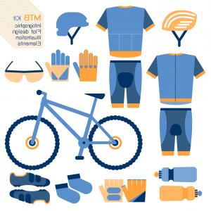 300x300 Man Cross Country Mountain Biking Cycling Isolated Vector Graphic
