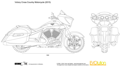 400x220 Victory Cross Country Motorcycle Vector Drawing