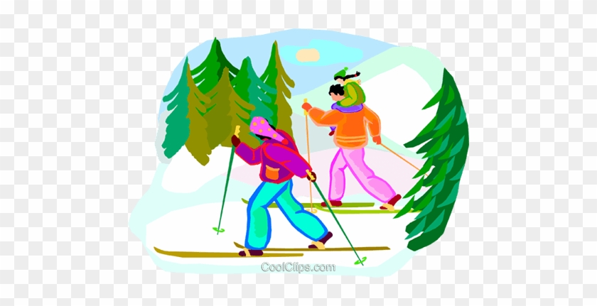 840x431 Winter Sports, Cross Country Skiing Royalty Free Vector