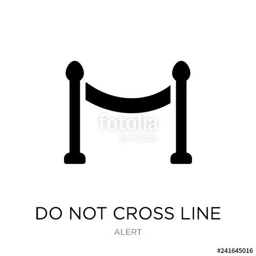 Do Not Cross Line Icon Vector On White Background, Do Not Cross 500x500 Do Not Cross Line Icon Vector On White Background, Do Not Cross