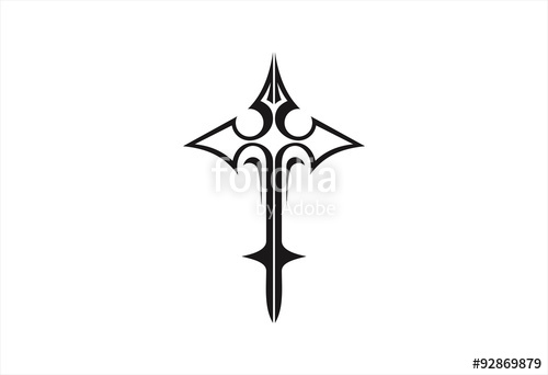 500x342 Cross Tribal Logo Vector Stock Image And Royalty Free Vector
