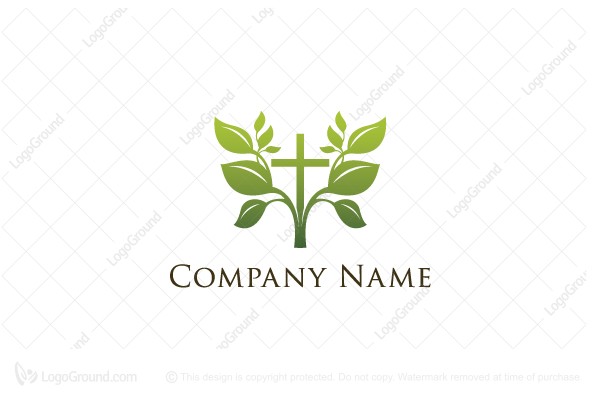 600x400 Elegant Plant Cross Logo