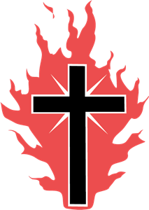 213x300 The Cross On Fire For God Logo Vector