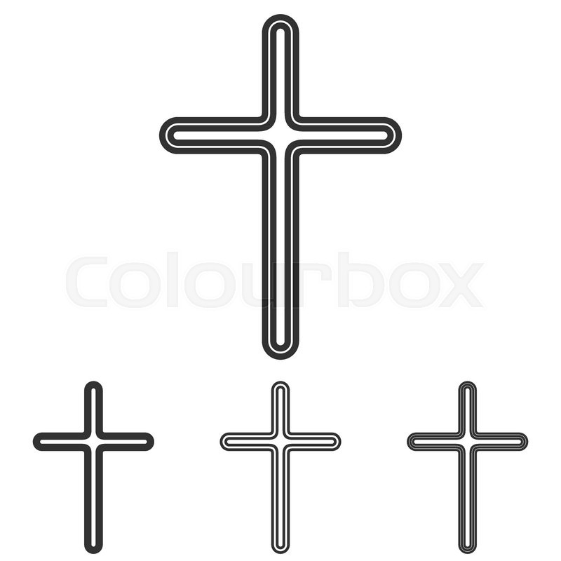 800x800 Christian Cross Symbol Icon Logo Stock Vector Colourbox