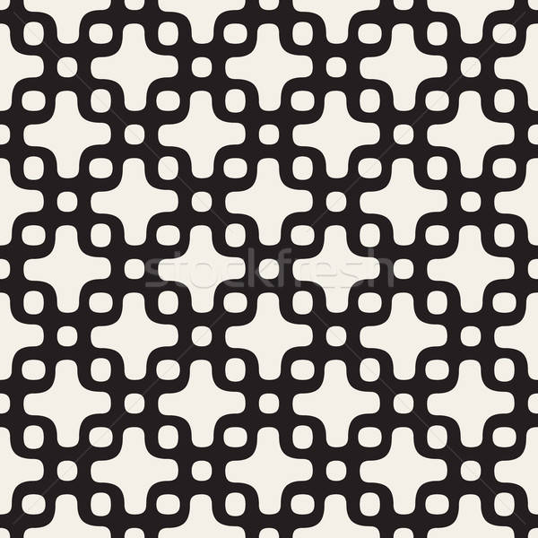 Rounded Cross And Circles Lattice Vector Seamless Black And White 600x600 Rounded Cross And Circles Lattice Vector Seamless Black And White