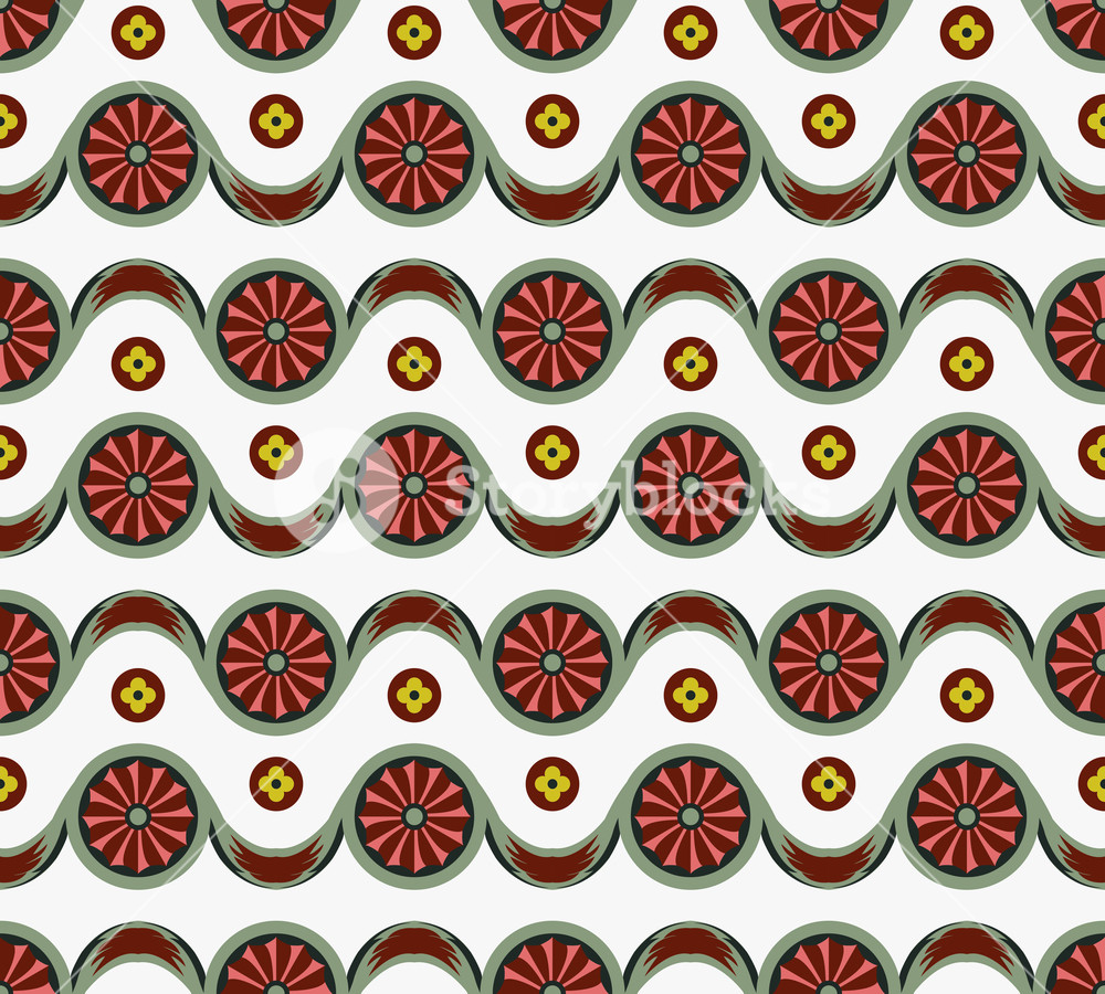 Vector Damask Seamless Pattern Background Round Curve Cross Flower 1000x900 Vector Damask Seamless Pattern Background Round Curve Cross Flower