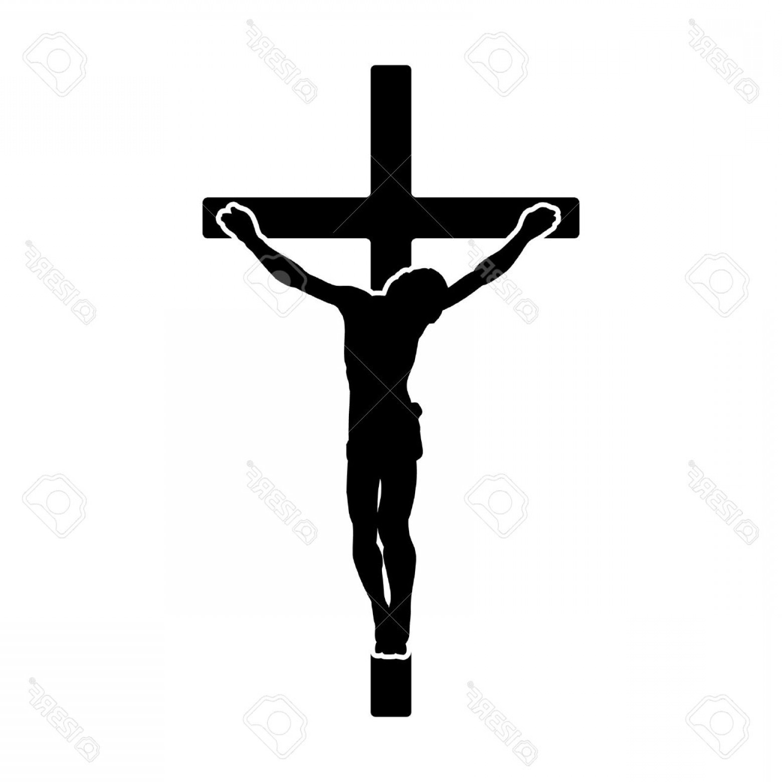 Cross Silhouette Vector at Vectorified.com | Collection of Cross ...