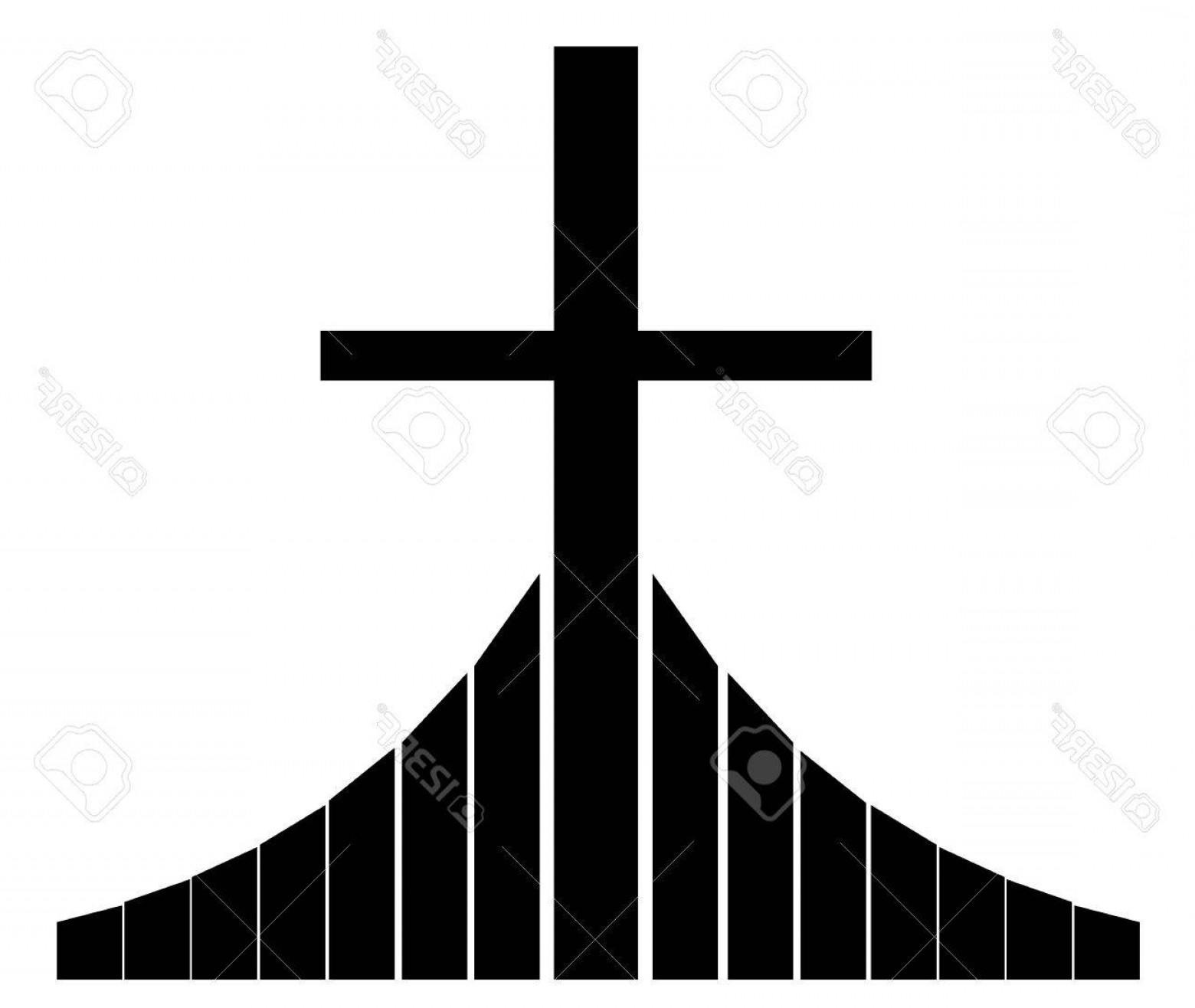Photostock Vector Black Christian Cross Shape Silhouette Vector 1560x1316 Photostock Vector Black Christian Cross Shape Silhouette Vector