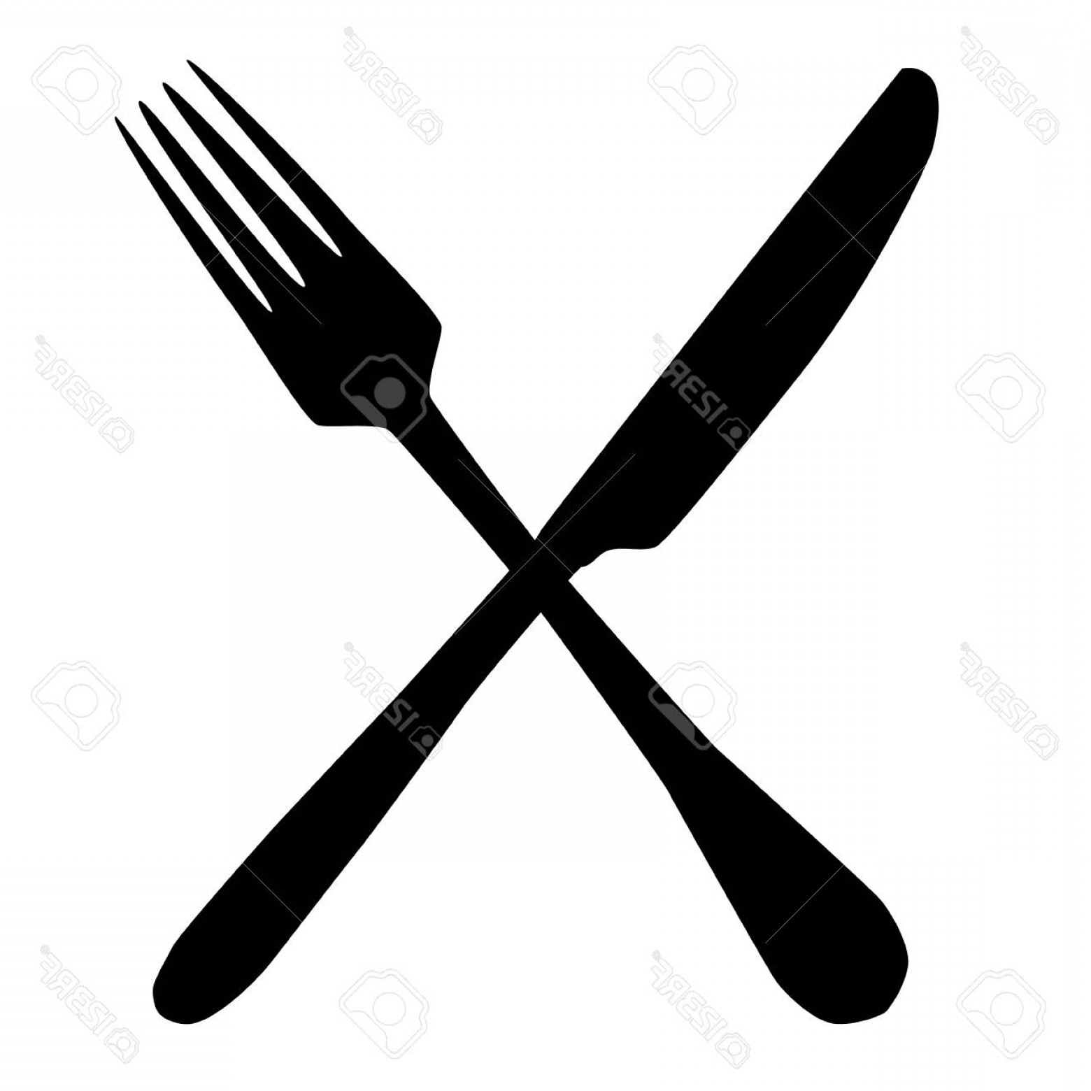 Photostock Vector Fork And Knife Cross Silhouette Set Vector 1560x1560 Photostock Vector Fork And Knife Cross Silhouette Set Vector
