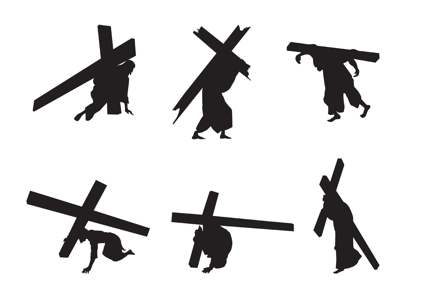 Vector Jesus Silhouettes 1400x980 Vector Jesus Silhouettes