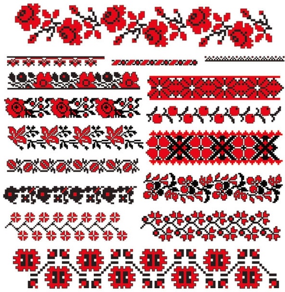 584x600 Cross Stitch Patterns Vector Free Vector In Encapsulated