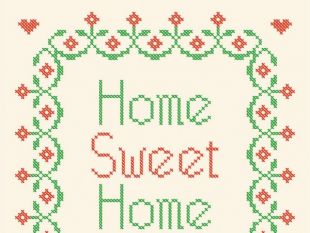 310x233 Home Sweet Home Cross Stitch Vector Free Vectors Ui Download