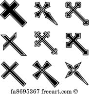 Free Cross Tattoo Symbol Art Prints And Wall Artwork Freeart 183x194 Free Cross Tattoo Symbol Art Prints And Wall Artwork Freeart
