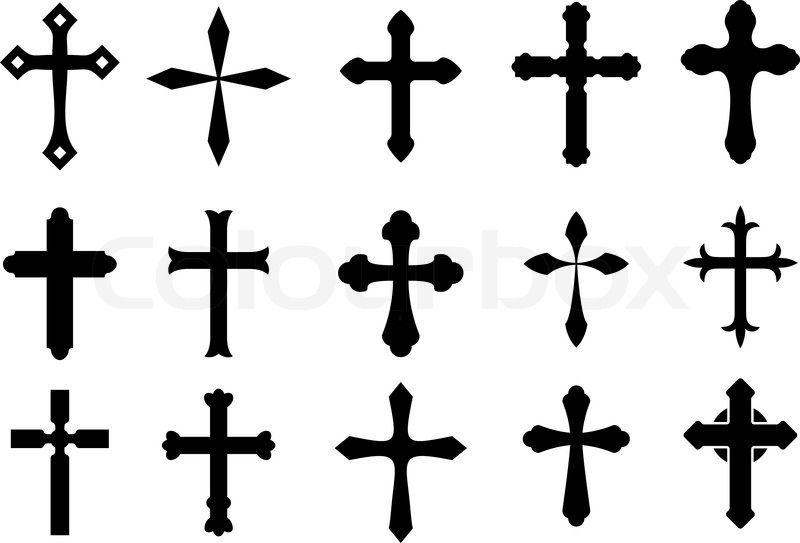 Stock Vector Of 'set Of Religious Cross Symbols Isolated On White 800x543 Stock Vector Of 'set Of Religious Cross Symbols Isolated On White