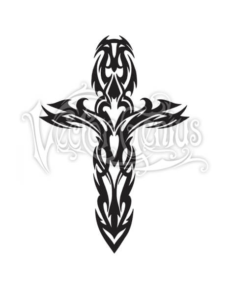 Cross Tribal Tattoo Clip Art 468x580 Cross Tribal Tattoo Clip Art