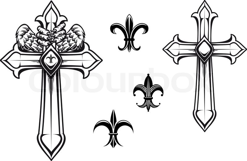 Vintage Stone Cross Stock Vector Colourbox 800x522 Vintage Stone Cross Stock Vector Colourbox