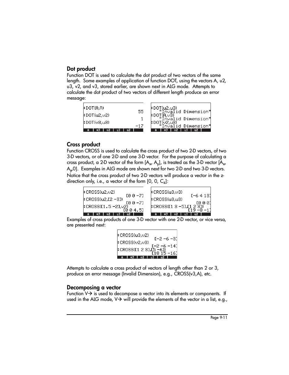 954x1235 Dot Product, Cross Product, Decomposing A Vector Hp Graphing