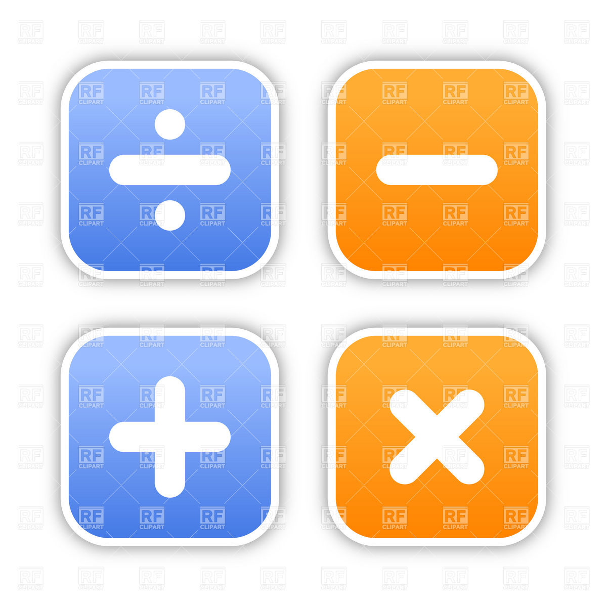 1200x1200 Square Calculator Stickers Vector Image Of Signs, Symbols, Maps