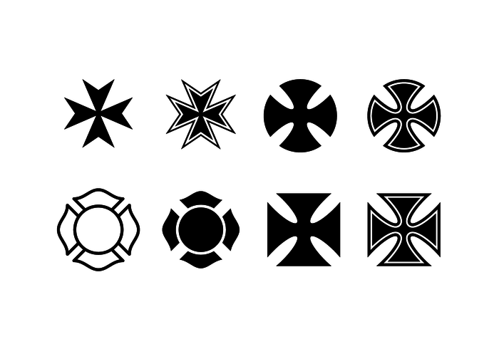 700x490 Free Maltese Cross Vector