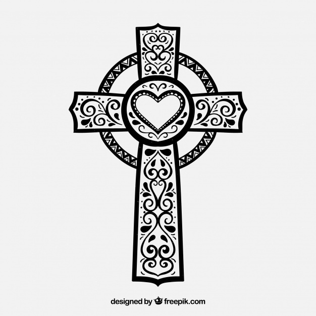 626x626 Hand Drawn Ornamental Cross Vector Free Download