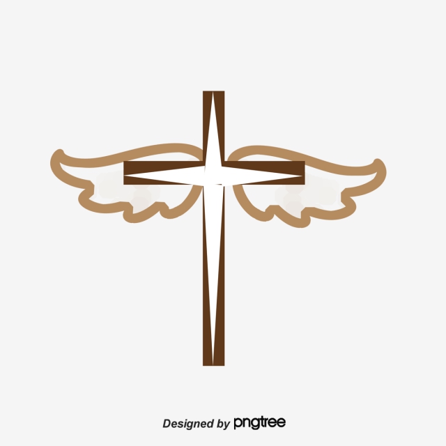 640x640 Jesus Cross Decoration Illustration, Cross, Jesus, Angel Wings Png