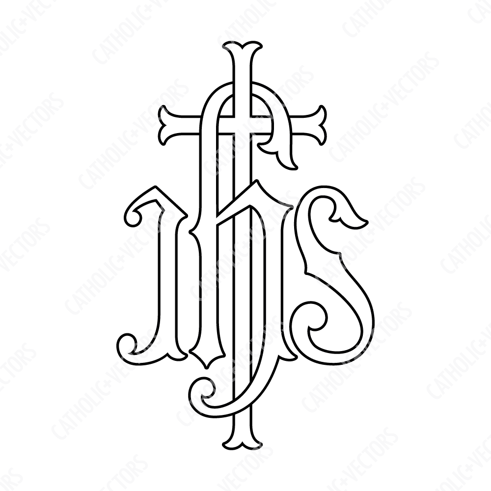 1000x1000 Ihs And Cross Catholic Vectors