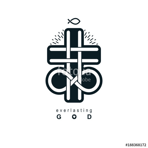 500x500 Immortal God Christian Love Conceptual Logo Design Combined