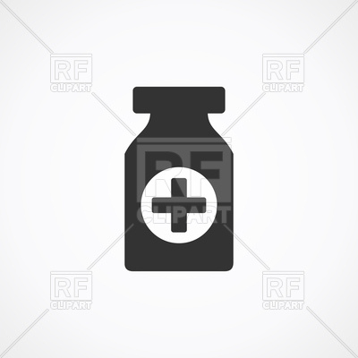 400x400 Silhouette Of Bottle Of Medicine Vector Image Of Silhouettes