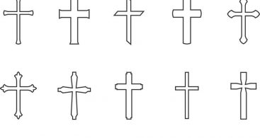 367x195 Best Free Cross Outline Vector Graphic Drawing Free Vector Art