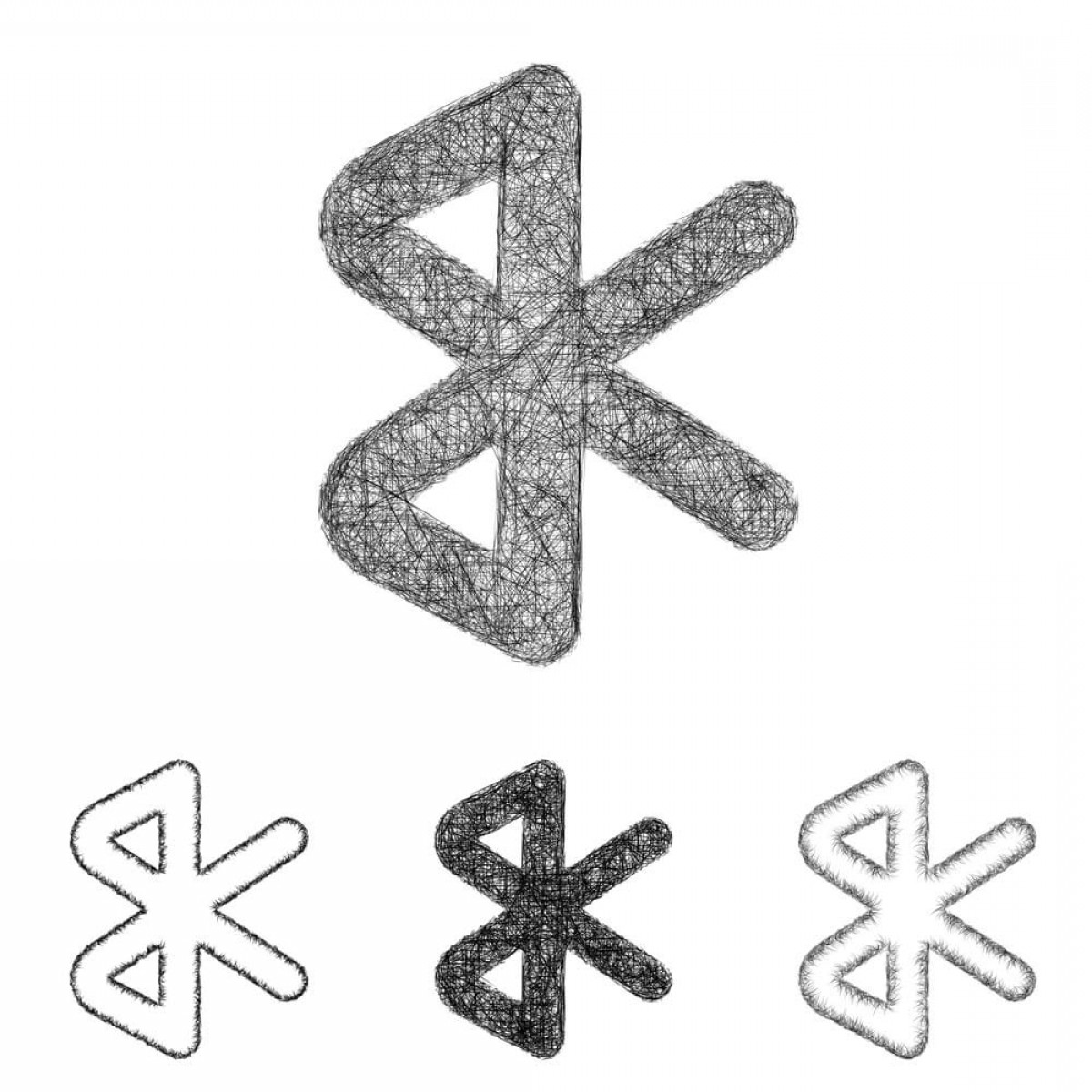 1200x1200 Bluetooth Icon Vector Studiogrfx