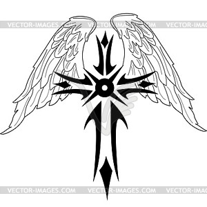 Black Cross With Wings 300x300 Black Cross With Wings