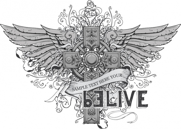 Wings Cross Tshirt Trend Lines Vector Free Vector In Encapsulated 600x429 Wings Cross Tshirt Trend Lines Vector Free Vector In Encapsulated