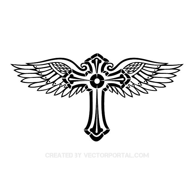 Cross With Wings Image Free Vector Free Vectors Cross 660x660 Cross With Wings Image Free Vector Free Vectors Cross