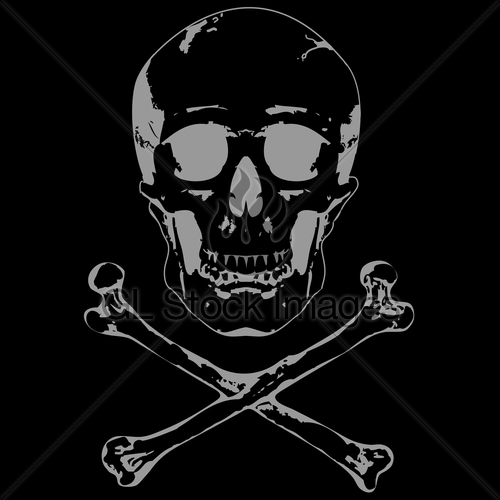 500x500 Skull And Crossbones Vector Gl Stock Images
