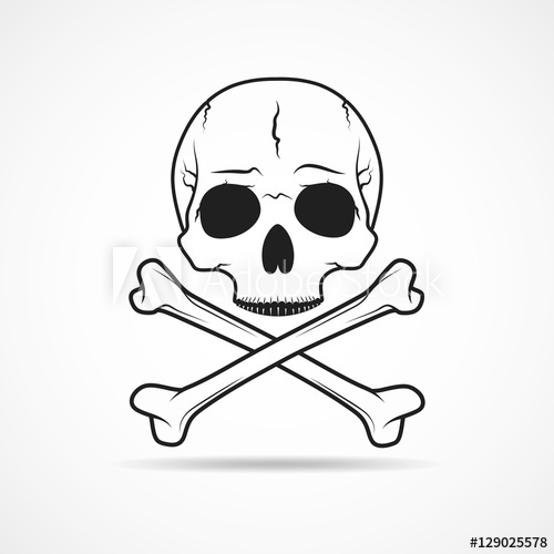 500x500 Skull And Crossbones Vector Illustration