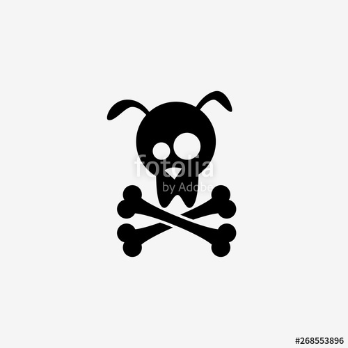 500x500 Dog Skull And Crossbones