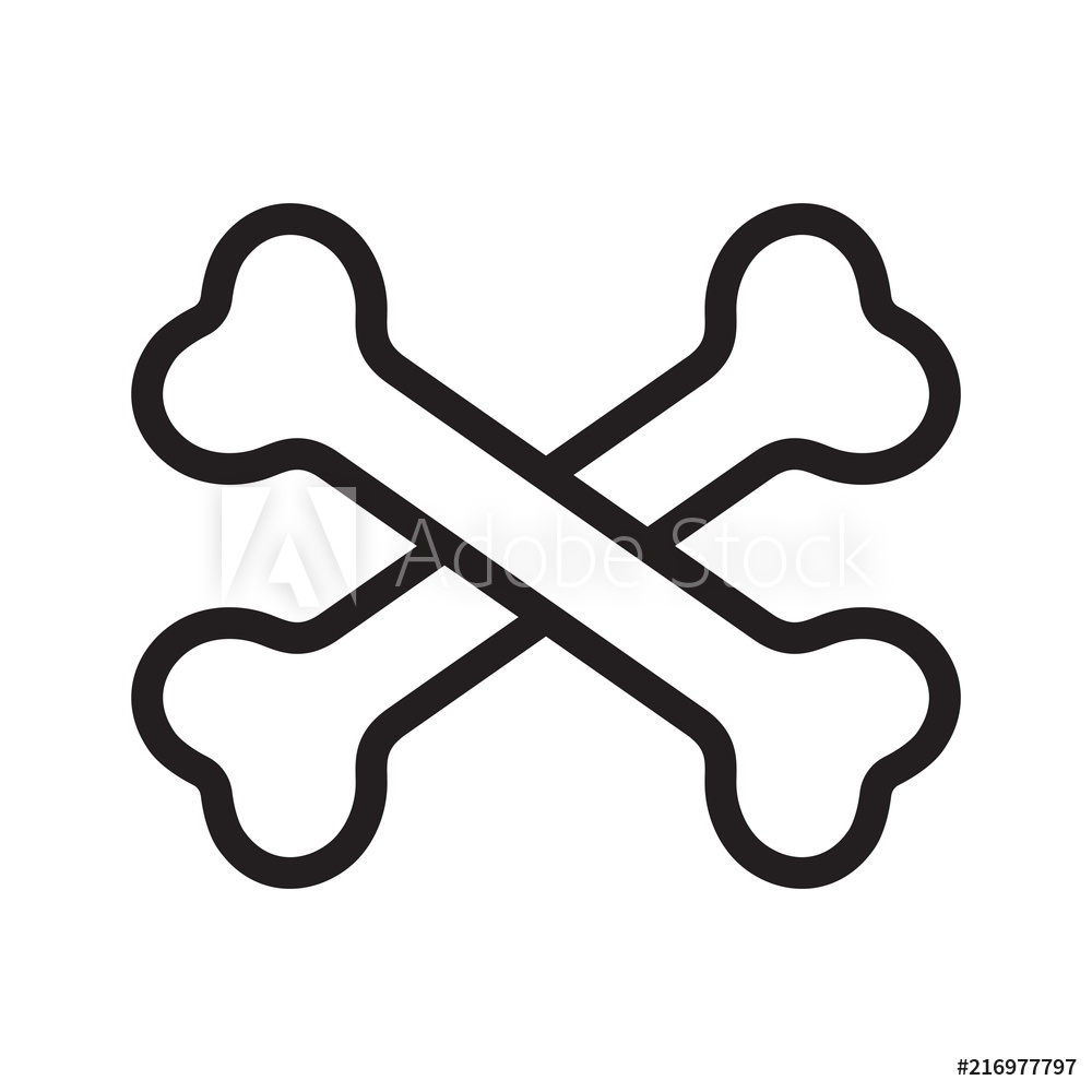 1000x1000 Photo Art Print Crossbones Vector Icon Logo Pirate Bone