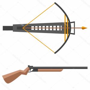 300x300 Crossbow And Bow Medieval Illustration Isolated On White