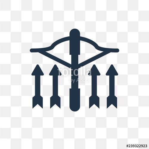 500x500 Crossbow Vector Icon Isolated On Transparent Background, Crossbow