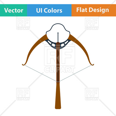 400x400 Flat Design Icon Of Crossbow Vector Image Of Objects Angelp