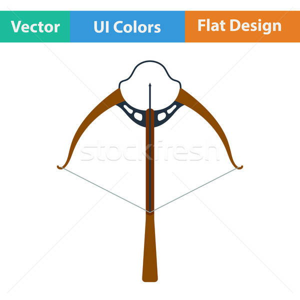 600x600 Flat Design Icon Of Crossbow Vector Illustration Pavel Konovalov