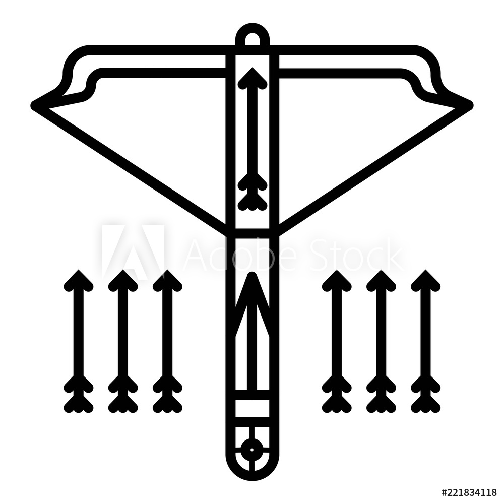 1000x1000 Photo Art Print Crossbow Vector Icon