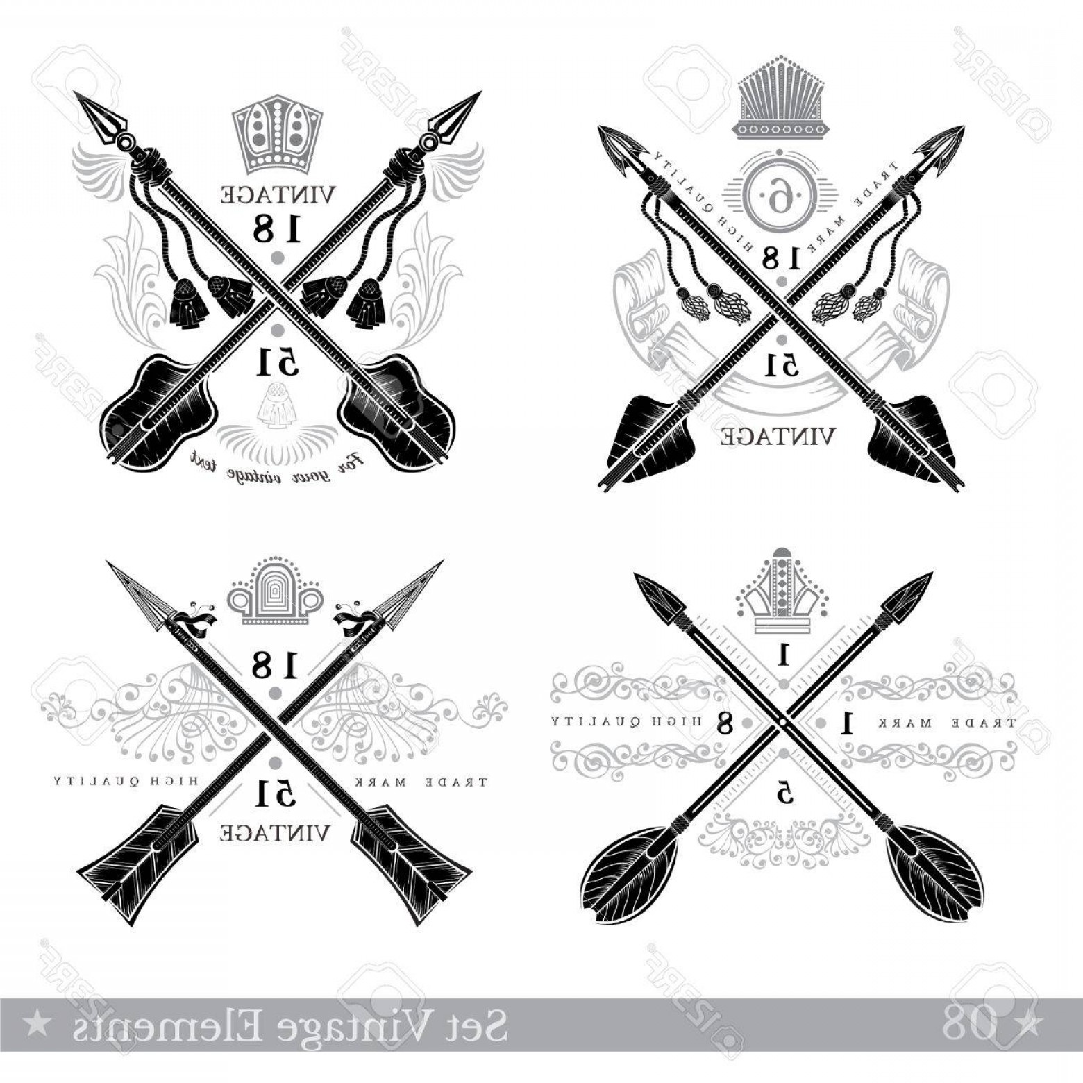 Crossed Arrows Banner Vector Catchsplace 1560x1560 Crossed Arrows Banner Vector Catchsplace