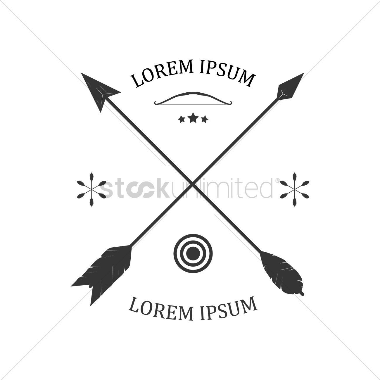 Crossed Arrows Vector Image 1300x1300 Crossed Arrows Vector Image