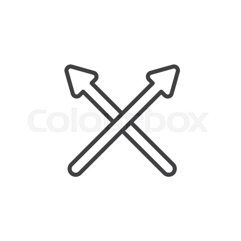 Crossed Arrows Line Icon Linear Style Stock Vector Colourbox 800x800 Crossed Arrows Line Icon Linear Style Stock Vector Colourbox
