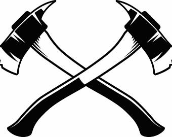 Crossed Fire Axe Clipart 340x270 Crossed Fire Axe Clipart