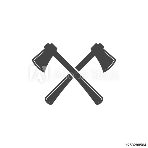 Crossed Axes Flat Vector Icon 500x500 Crossed Axes Flat Vector Icon